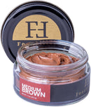 FootFitter Premium Shoe Cream Polish with Carnauba Wax (Made in USA) 1.5 oz | Medium Brown — 1