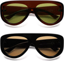 Trendy Aviator Sunglasses Womens Mens Oversized 90s Shades AR82372 | 04. Brown/Green+black/Brown | 56 Millimeters — 1