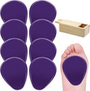 Mepase 8 Pcs Metatarsal Pad Gel Ball of Foot Pads for Women Men, Purple 1