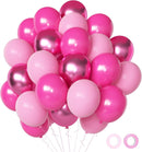 Pink Balloons Metallic Pink Balloon, 50Pcs 12Inch Hot Pink Chrome Pink Latex Balloons Light Pink Balloon and Dark Magenta Pink Balloons for Birthday,Baby Shower,Princess Theme Party Decorations — 1