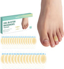 Gel Blister Bandages Hydrocolloid Bandages - Welnove 30ct Blister Cushions (Toe Pack) - Blister Bandages for Heel, Toe & Foot - Blister Pads for Prevention & Recovery - Water Resistant Bandages | 30 Count — 1