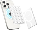 amBand Magnetic Suction Mirror Window Phone Holder, Sticky Grip Double Sided Mount for iPhone, Gym Bathroom Kitchen, Hands-Free for Makeup FaceTime Shower Viewing with MagSafe Accessories, Frost White photo 1
