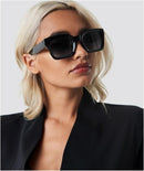GFUIARA Trendy Square Sunglasses for Men Women Fashion Thick Rectangle Sun Glasses UV Protection Shades Designer Style | Black — 3