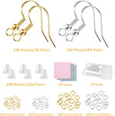 200 PCS/100Pairs 925 Sterling Silver and Gold Earring Hooks,Hypo-allergenic Fish Earring Hooks Earwires for DIY… — 3