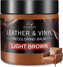 Leather Recoloring Balm and Scratch Repair Kit, Light Brown Leather Restorer for Couches, Furniture, Car Seats, Leather Paint & Stain for Sofa, Chairs, Bags, and More - leather recoloring balm | Light Brown — 1