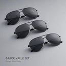 Eiuizah Polarized Aviator Sunglasses for Men Women UV400 Driving Shades | Black/Red/Ice Blue — 8