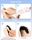 5 PRS Suede Heel Grips for Men Women - Pads for Big Shoes (Black) - A1-black — 6