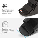 BraceAbility Short Walking Boot - Orthopedic Medical Walker Cast for Broken Toe Injuries, Sprained Ankles, Metatarsal Stress, Post-Op Support Left or Right Foot Fracture Shoe Fits Men and Women (M) — 6