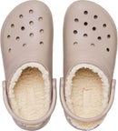 Crocs Unisex Adult Classic Lined Clog – Mushroom/Bone — 4