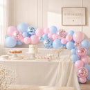 Pink and Blue Balloons Set, 35 Pack Pastel Pale Blue Pink Confetti Latex Balloons, 12 Inch Light Blue Pink Balloon Kit for Boy or Girl Gender Reveal Party Birthday Baby Bridal Shower Party Decorations | Pink Blue — 6
