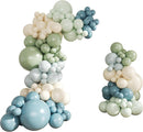 Dusty Blue Sage Green Balloon Arch Kit for Baby Shower Decorations — 7