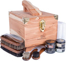 FootFitter Grand Cedar Shoe Shine Valet Set, Premium Leather Care Kit | Classic Creams — 1
