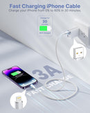iPhone Charger [Apple MFi Certified] 6FT iPhone Charger Cord Fast Charging USB to Lightning Cable Braided USB Phone Cable Cord Compatible with iPhone 14 13 12 11 Pro Max XR XS X 8 7 6 Plus SE, iPad photo 3