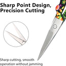 Sharp Embroidery and Crafting Scissors with Leather Cover, 3.62 inch Stainless Steel Scissors for Needlework and DIY Crafts, Black Flower, J5064 — 4