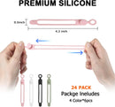 24Pcs Silicone Cable Ties, Cord Organizer Cable Management-Multi photo 2