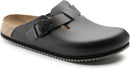 Birkenstock Unisex Adult Boston Super Grip Leather Clogs – Black — 5