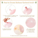 CROSSFINGERS Light Pink Balloon Garland Arch Kit,145pcs Mexicanos Pink Sand White Beige Balloons Arch Different Sizes for Mexican Fiesta Birthday Baby Shower Bridal Weddings Party Decorations — 7