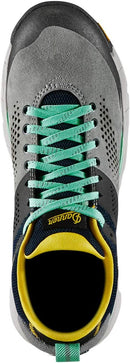 Danner Trail 2650 3” Hiking Shoes for Women - Durable Suede & Textile Upper with Breathable Mesh Lining, Ortholite Footbed & Vibram Traction Outsole - Gray/Blue/Spectra Yellow — 4