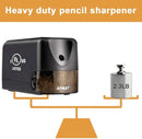 AFMAT Electric Pencil Sharpener, Heavy Duty Pencil Sharpener for Classroom, 6.5-8mm No.2/Colored Pencils, UL Listed, 10,000+ Sharpenings, Electric Pencil Sharpeners for Home, Office, School PS13 | Black — 4