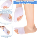 Gel Big Toe Cap & Metatarsal Sleeves, 2 Pack Silicone Big Toe Protectors 4