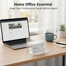 TecUnite 2 Pieces Business Card Holder for Desk 3 Tier Clear Acrylic Stand — 4