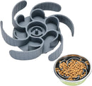 Slow Feeder Dog Bowls Insert,Third Generation upgradedSuper Firm Eating Bowl（Cuttable） for Large Breed and Medium Small Size Compatible with Regular Elevated Metal Glass Dog Bowl (Gray) — 1