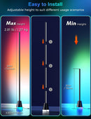 RGB Corner Floor Lamp, Smart Modern LED Mood Light, Glossy Black — 7
