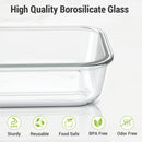 Dealusy 10 Sets 36 oz & 12 oz Glass Food Storage Containers with lids, Gray — 3