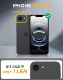 miracase for iPhone 17e Case & iPhone 16e Case, Full-Body Phone with Built-in Glass Screen Protector, [Magnetic with MagSafe] Military Drop Proof 17 E/ 16 E Cover Bumper 6.1 inch, Black — 6
