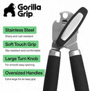 GORILLA GRIP Upgraded Model Stainless Steel Manual Can Opener, Black — 2