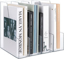 Vertical Magazine File Holder, Clear File Organizer Desk Organizer and Storage Bins Holding for Magazines, Binders, Notebooks, Envelopes, Plastic Office Organization and Storage for Desk, 4 Pack — 1