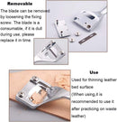 Skiving Knife, 2 Pcs Metal Leather Skiver and Safety Beveler Skiving Knife | black+silver — 4