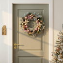 DecorbyHannah 24'' Pre-Lit Christmas Wreath for Front Door with Lights, Large Pink Lighted Christmas Wreaths with Ornaments for Window, Battery Operated Outdoor Xmas Wreath for Winter Holiday Decor — 3