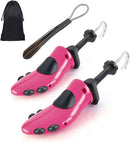 1 Pair Men Women Shoe Stretcher, Two-Way Adjustable Shoe Widener Expander to Stretch,Expands Length & Width of shoe | red — 1