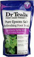 Dr. Teal's Peppermint Foot Soak Gift Set (3 Pack, 2lb Ea.) - Revitalize & Refresh Cooling Peppermint with Essential Oils Blended with Pure Epsom Salt - Ease Aches & Pains, Baking Soda Eliminates Odor — 2