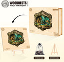 Jigfoxy Wooden Puzzles for Adults, Enchanted Forest Dragon Wood Puzzle — 3