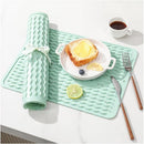 CAKETIME 2 Pack Multicolor Silicone Dish Drying Mat for Kitchen Counter…