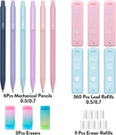 Four Candies Cute Mechanical Pencil Set, 6-Pack 0.5/0.7mm | 0.5mm + 0.7mm — 6