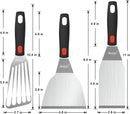 Beijiyi 3-Piece Metal Spatula for Cast Iron Skillet, Sturdy Stainless Steel — 6
