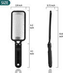 Foot Rasp Foot File, 2 Pcs Stainless Steel Pedicure Callus Remover for Feet, Professional Foot Care Tools for Pedicure to Removes Hard Skin Corns for Dry and Wet Feet - 2 X Foot Files — 6