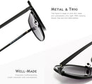 SUNGAIT Polygon Aviator Sunglasses for Men Polarized Trendy Square Sun Glasses Retro Pilot Shades UV Protection | Black/Gray & Amber/Brown — 5