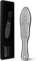 BEZOX Professional Foot File Callus Remover, Double Sided Pedicure Rasp for Cracked Heel and Dead Foot Skin - Heavy Duty Surgical Grade Stainless Steel - W/Cloth Storage Bag & Gift Box - Silver — 1