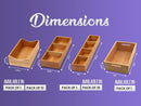 YBM Home Bamboo Storage Boxes with Handle, Organization Storage for Kitchen, Living Room, Bathroom, Office, Large — 6