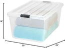 IRIS USA 68 Qt Stackable Storage Bins with Lids, Clear — 7