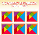 ArtCreativity Wooden Tangram Puzzles for Kids, 7 Colored Pieces, Educational Brain Teaser, Learning Toy for Boys and Girls, Party Favor, 6-Pack — 2