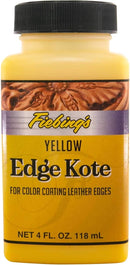 Fiebing's Edge Kote 4 Fl Oz - Yellow - for Coloring Leather Edges on Purses, Bags, Shoes, Holsters, Wallets,etc — 1