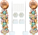 LANGXUN 2 Sets Adjustable 6ft DIY Balloon Column Stand Kits For Birthday Wedding Graduation Party Decorations, Christmas Balloon Decor — 1