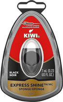 KIWI Express Shoe Shine Sponge | Leather Care for Shoes, Boots, Furniture, Jacket, Briefcase and More | Black, 0.23 Fl Oz (Pack of 1) | Cleaning Sponge — 1
