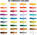 MeiLiang Watercolor Paint Set, 36 Vivid Colors in Pocket Box with Metal Ring and Watercolor Brush, Perfect for Students, Beginners and More | Solid Set 36 Color — 4