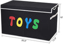 YOLOXO Toy Box Chest, Collapsible Sturdy Storage Bins with Lids, Extra Large Kids Toy Storage Organizer Boxes Bins Baskets for Kids, Boys, Girls, Nursery Room, Playroom, Closet (BLACK) — 4